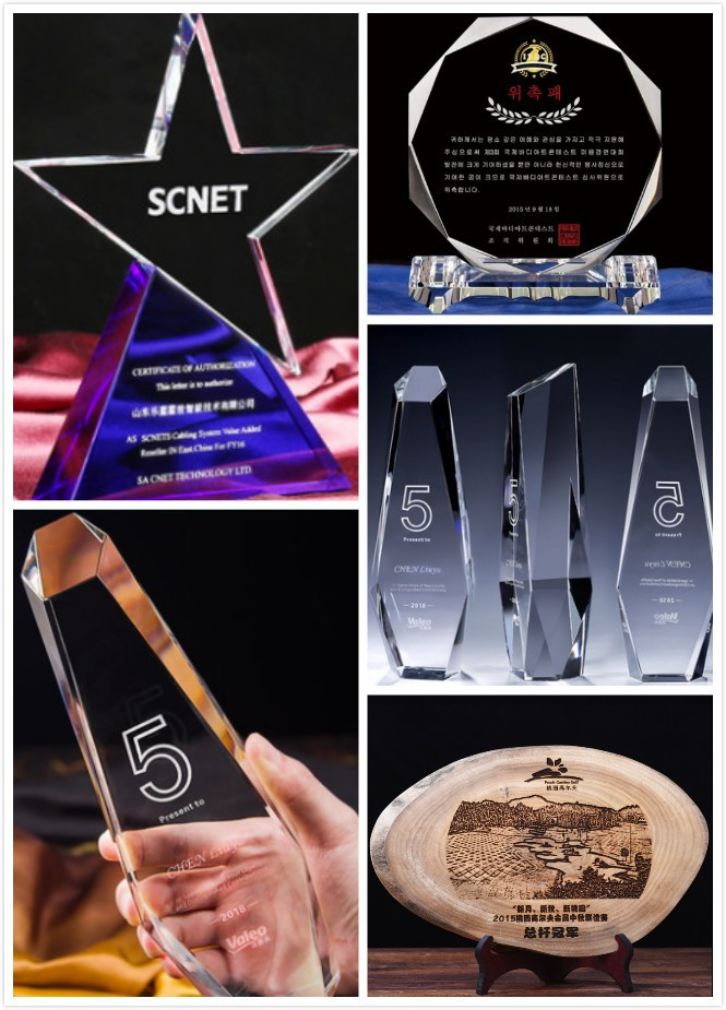 60W 80W Desktop Laser engraving machine for Crystal Trophy 